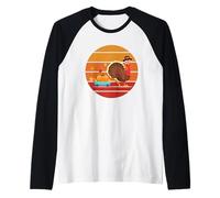 Carro de Calabaza tirando de Pavo Camiseta Manga Raglan