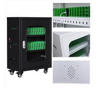 Carro de carga para portátiles y portátiles, estación de carga móvil de 30 ranuras con llave de bloqueo, ideal para aulas y entornos educativos