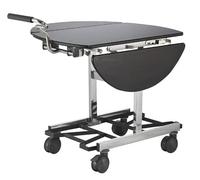 Carro De Catering con Aislamiento Térmico Calentador Alimentos Acero Inoxidable, Mesa Auxiliar Plegable Servicio Habitaciones Ruedas Bloqueo(F)