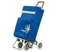 Carro de Compra Plegable Ligero, Bolsa Térmica, 100x41x33cm, 40 litros, 4 Ruedas, Embalado con Cartón Reforzado (Marino)
