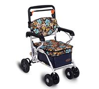 Carro De Compras De Aluminio, Andador para Personas Mayores con Cesta De La Compra, Rollo Multifunción con Freno para Bloquear El Andador Cochecito para Personas Mayores