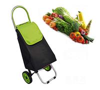 Carro de compras plegable ligero con ruedas, 30 L, con aislamiento, portátil, de gran capacidad, para un fácil transporte y almacenamiento, ideal para comestibles y recados
