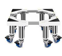 Carro de electrodomésticos resistente con ruedas, bandeja de suelo móvil para refrigerador y lavadora, diseño telescópico, ajustable 45-65 cm para frigoríficos y congeladores