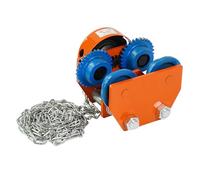 Carro de elevación con rodillos de doble vía, carro de elevación de cadena for vigas en I, for elevadores de grúa, elevadores de garaje, vigas en I rectas/curvas(4400lbs)