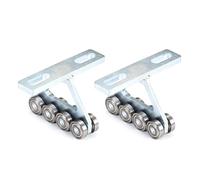 Carro de elevación para polipasto eléctrico, montaje de 8 ruedas para uso con puntales más altos, rodillos manuales, polea en forma de T