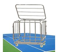 Carro De Equipo De Pelota Deportiva, Almacenamiento De Balones para Fútbol, Voleibol, Fútbol Organizador De Bolas Jaula De Bolas Apilable Estante De Bolas con Ruedas Almacena hasta 38 Bolas XJJUN