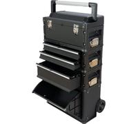 Carro de Herramientas de metal XXL Series Tipo 305 con pestillo y la cerradura del cajón de AS-S, color:negro