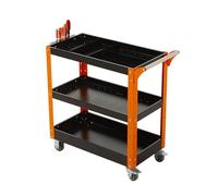 Carro de herramientas de reparación de automóviles de 3 niveles con asa, carrito de servicio para almacenamiento de talleres, ideal para garaje, almacén y taller de reparación (estilo 1)