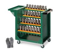 Carro de herramientas resistente con ruedas para utilidad mecánica, soporte de herramientas CNC, servicio industrial en almacén taller de reparación de garaje