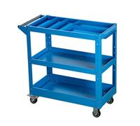 Carro de Herramientas Resistente de 3 Niveles, Carro de Servicio for Garaje con asa, Capacidad de Carga de 200 kg, for almacén y Taller.(Blue,Style 2)