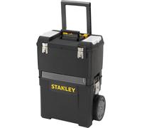 STANLEY Mobile Work Centre Toolbox, taller rodante 2 en 1 con unidades apilables y caja de herramientas extraíble, 1-93-968