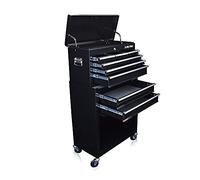 Carro de herramientas US PRO TOOLS de color negro brillante con cajones y ruedas