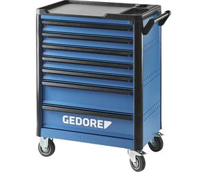 Carro de herramientas workster highline lleno GEDORE, 7 cajones, con surtido de 147 piezas