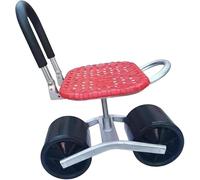 Carro de jardín con Asiento, Scooter Plegable, asa dirección, Altura Ajustable, Giratorio 360°, extraíble, Asientos for Personas Mayores y niños
