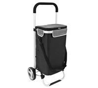 Carro de la Compra bremermann BRINKUM - 45 L de Capacidad, Carro de la Compra Plegable, con Bolsa Incl. Compartimento Nevera, Chip de Compra y Tiras reflectoras