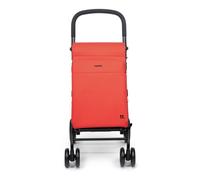 Carlett - Carro de la Compra, Carrito Plegable para Supermercado, con 4 Ruedas Resistentes a la Lluvia y una Gran Capacidad 32kg, Bolsa Principal 64L, Térmica 12L y Bolsillo Posterior - Naranja
