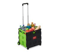 Carro de la compra carrito plegable trolley portátil ligero resistente 2 ruedas