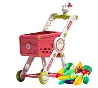 Carro De La Compra Para Niños 1-3, Carro De Juguete Supermercado Juegos De Imitación, Role Play Interactivo Regalo Para Bebés Niñas Preescolares