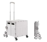 Carro de la compra plegable, carrito plegable con mango telescópico de aluminio y ruedas para subir escaleras para comestibles y uso diario