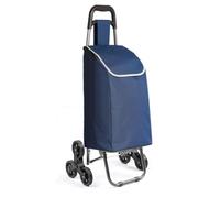 Carro de la Compra Plegable con 6 Ruedas para Subir Escaleras, Carrito del Mercado, Bolsa Impermeable de 42L litros (Azul)