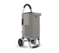 Carro de la Compra Plegable con Ruedas,Carrito de Compras para Subir Escaleras Resistente, con Bolsa Oxford Desmontable, 36 L,para supermercado de Cocina(Damero,Rueda Grande de PU)