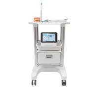 Carro de laboratorio con 2 cajones, carrito de cosméticos enrollable de material ABS, carro de almacenamiento con 4 ruedas, carrito médico para laboratorio, cosméticos, salón, capacidad de carga 100