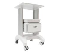 Carro de laboratorio para medicinas, carrito de cosméticos enrollable de material ABS, carrito auxiliar con ruedas, hasta 100 kg, para laboratorio, clínica, hospital, salón