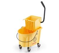 Carro de lavado de piso con cubo escurridor de fregona comercial VEVOR 24,6 L