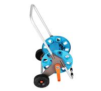 Carro De Manguera Abs PP Tubo De Aluminio Carrete De Manguera G1 2 Carro De Carrete De Manguera con Ruedas Enrollador De Tubo De Jardín Portátil para Manguera De 35 M Carrete De