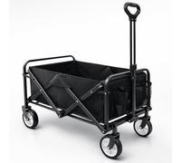 Carro de Mano Plegable con Ruedas | Carrito Multiusos Ideal Playa, Compra, Jardín o Camping | Carga hasta 60kg | Asa Ajustable | Auxiliar | Transporte Todoterreno de Herramientas o Juguetes