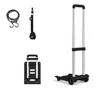 Carro de Mano Plegable para Trabajo Pesado Carro portátil para Equipaje Compras Viajes en Movimiento Negro_32 * 23 * 87,5 cm