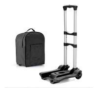 Carro De Mano Plegable, Plataforma Rodante Portátil Para Mudanzas, Con Mochila Y 2 Cuerdas Elásticas, Carrito De Equipaje, Capacidad Para 35 Kg, Carrito De Empuje Doméstico,Black