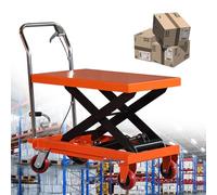 Carro de mesa de elevación hidráulica de 350 libras - Ajuste de altura manual/eléctrico para levantamiento pesado en fábricas, mercados y más - versátil y eficiente para uso industrial