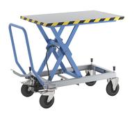 Carro de mesa elevadora de pantógrafo eurokraft pro, carga máx. 500 kg, elevación manual