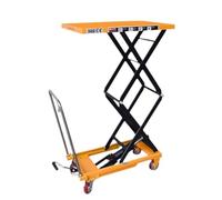 Carro de mesa elevadora hidráulica, 150kg, 1,26m de altura de elevación, transpaleta de tijera doble con ruedas for transporte