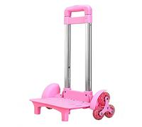 Carro de mochila con 6 ruedas, carrito de equipaje plegable, carrito de mano de aleación de aluminio para mochilas escolares, 1