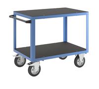 Carro de montaje, carga máx. 1000 kg eurokraft pro, 2 camas de contrachapado antideslizante