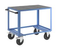 Carro de montaje, carga máx. 500 kg eurokraft pro, 1 cama de plástico