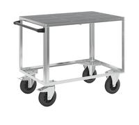Carro de montaje, carga máx. 500 kg eurokraft pro, 1 cama de plástico
