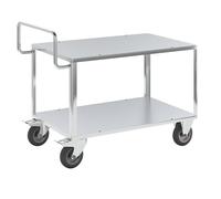 Carro de montaje ESD eurokraft pro, 2 pisos galvanizados