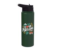 Carro de montaña I Love Portland Stainless Steel Insulated Water Bottle