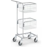 Carro de oficina KOMPAKT eurokraft pro, armazón de color gris plata