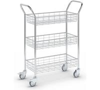 Carro de oficina y carro de distribución de correo eurokraft pro, carga máx. 200 kg, aluminio blanco