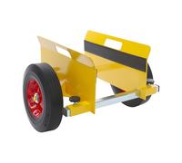 Carro de placas, 42 x 42 x 25 cm, color amarillo, 2 ruedas de goma maciza, para vidrio, placas de madera, placas de yeso