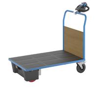 Carro de plataforma con accionamiento eléctrico eurokraft pro, 1 pared frontal de MDF