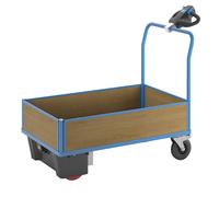 Carro de plataforma con accionamiento eléctrico eurokraft pro, 4 paredes de media altura de MDF