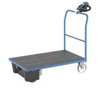 Carro de plataforma con accionamiento eléctrico eurokraft pro, manija tubular