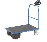 Carro de plataforma con accionamiento eléctrico eurokraft pro, manija tubular