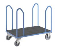 Carro de plataforma con arcos laterales eurokraft pro, con freno centralizado