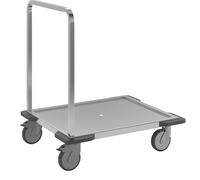 Carro de plataforma de acero inoxidable eurokraft pro, carga máx. 150 kg